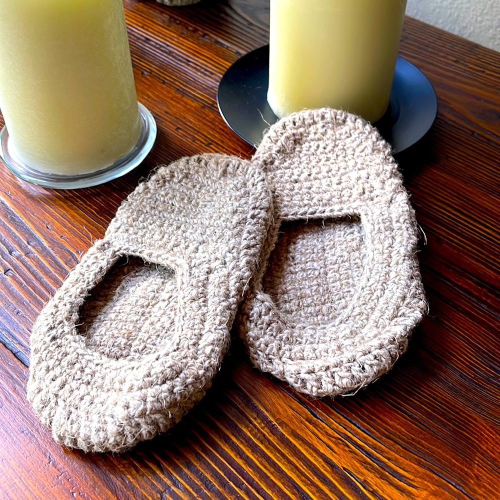 100% flax slippers.